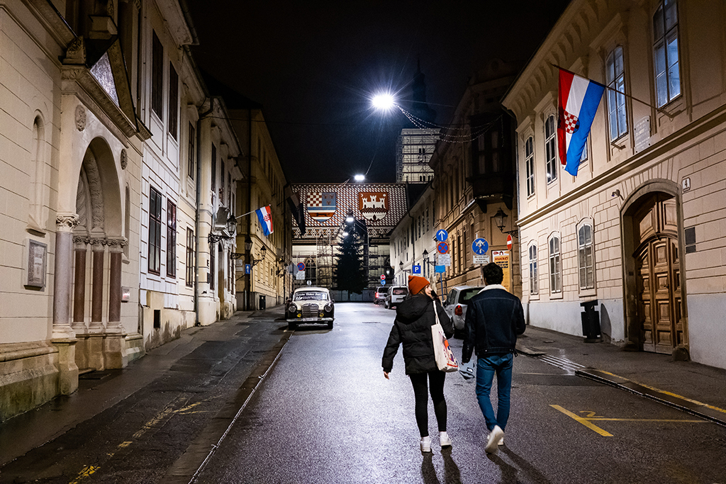 A rainy night in Zagreb, Zagreb