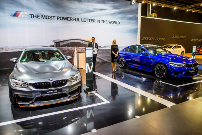 BMW M4 GTS and BMW M5 at Zagreb Auto Show, Zagreb, Croatia BMW M4 GTS and BMW M5 at Zagreb Auto Show, Zagreb, Croatia