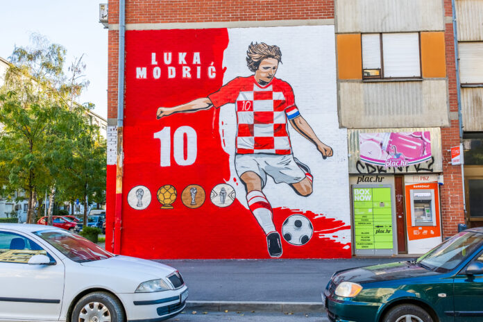 Luka Modrić Mural in Zagreb Honoring Croatia’s Football Legend Luka Modrić Mural in Zagreb Honoring Croatia’s Football Legend