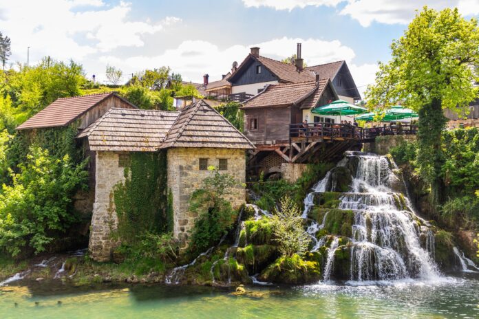Slunj, Croatia: Waterfalls of Rastoke, Frankopan Fortress & Gateway to Plitvice Lakes Slunj, Croatia: Waterfalls of Rastoke, Frankopan Fortress & Gateway to Plitvice Lakes